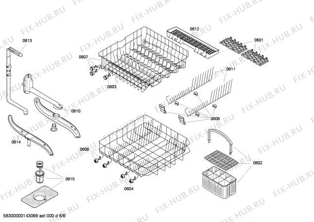 Схема №4 CG463J8 с изображением Планка для посудомоечной машины Bosch 00446163