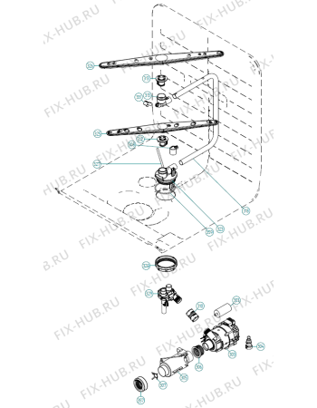 Взрыв-схема посудомоечной машины Asko D5425 NO   -Stainless (354383, DW90.1) - Схема узла 03