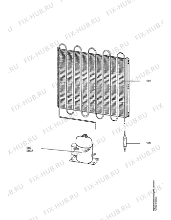 Взрыв-схема холодильника Aeg S1675-5I - Схема узла Refrigerator cooling system