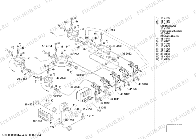 Схема №2 HM19550NL с изображением Планка для плиты (духовки) Siemens 00363087