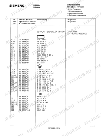 Схема №13 RS3488 с изображением Кварц для аудиотехники Siemens 00733531