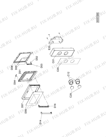 Схема №1 MWO 618/01 WH с изображением Дверца для микроволновой печи Whirlpool 482000019999