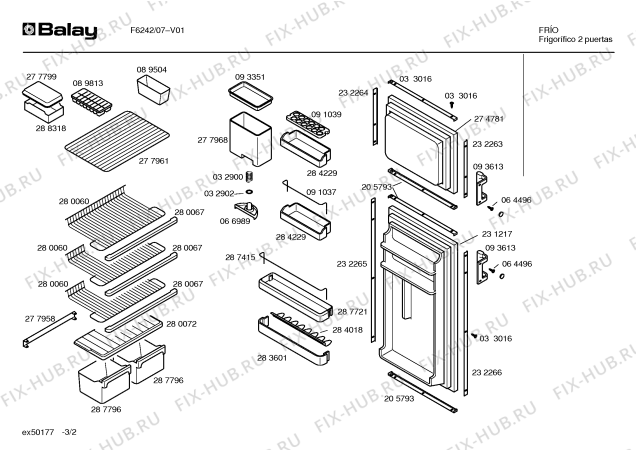 Схема №2 F6242 с изображением Внешняя дверь для холодильной камеры Bosch 00274781