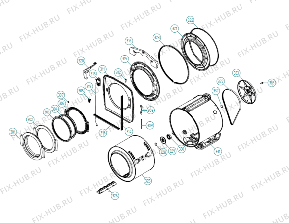 Взрыв-схема стиральной машины Gorenje W6262   -White (900003167, WM25.3) - Схема узла 03