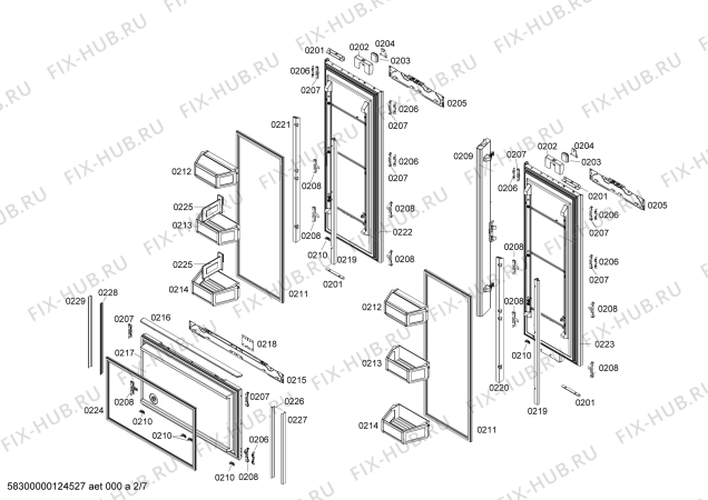 Схема №4 B36IT71NNP с изображением Крепеж для холодильника Bosch 00641043