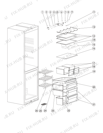 Взрыв-схема холодильника Indesit RMB12002 (F066863) - Схема узла