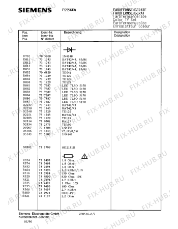 Схема №7 FS956K4 с изображением Инструкция по эксплуатации для жк-телевизора Siemens 00530639