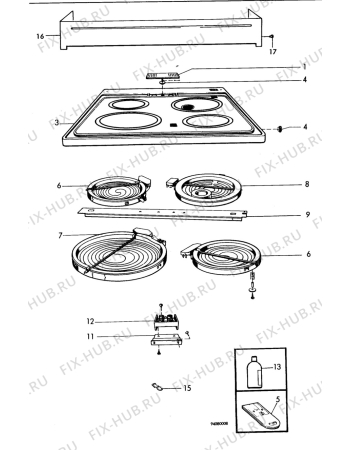 Взрыв-схема посудомоечной машины Electrolux CF169B - Схема узла H10 Hob