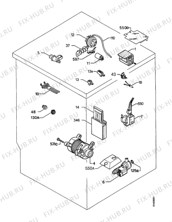 Взрыв-схема стиральной машины Elektro Helios TF1227 - Схема узла Electrical equipment 268