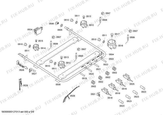 Взрыв-схема плиты (духовки) Bosch HEC65X50ED EXPRESS GRILL EMB INOX 4Q - Схема узла 05