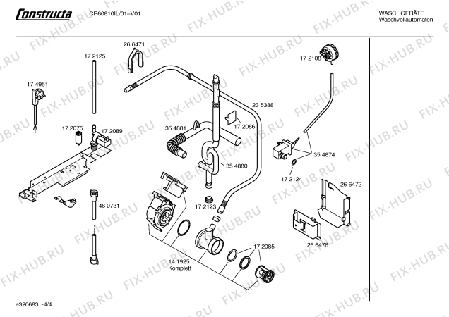 Схема №3 CR60810IL CONSTRUCTA CR6081 с изображением Панель управления для стиралки Bosch 00361913