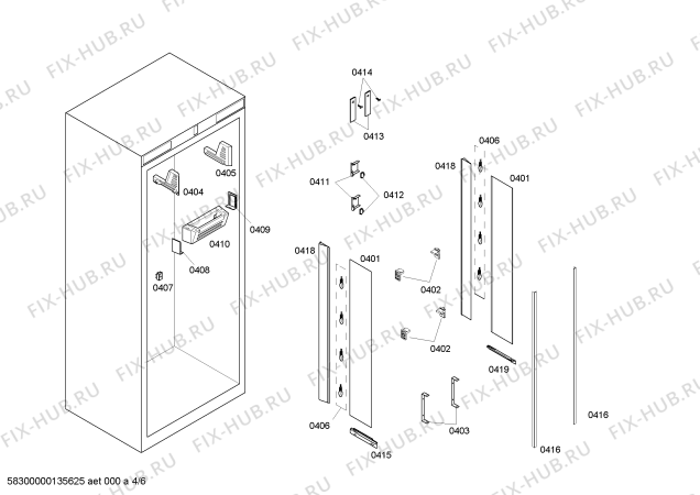 Схема №5 RC472700 с изображением Кабель для холодильника Bosch 00669509