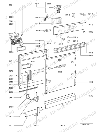Схема №2 GSI 5510 IN с изображением Обшивка для посудомоечной машины Whirlpool 481245373799