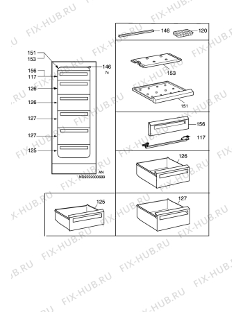 Взрыв-схема холодильника Electrolux EU7792C - Схема узла C10 Interior