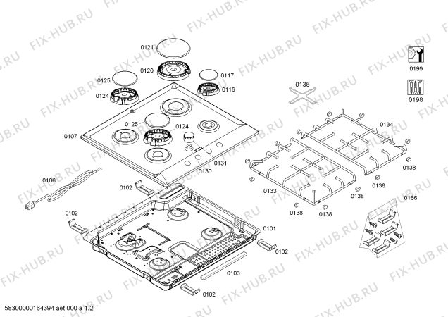 Схема №2 PCP615A90V ENC.PCP615A90V 4G S/S. BO60F IH5 с изображением Варочная панель для плиты (духовки) Bosch 00686398