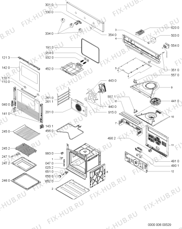 Схема №1 OVB10S (F092515) с изображением Инструкция по эксплуатации для электропечи Indesit C00371137