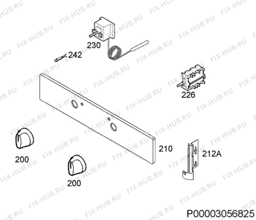 Взрыв-схема плиты (духовки) Zanussi ZOB20601WK - Схема узла Command panel 037