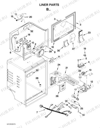 Схема №4 5VA9RXGFYW с изображением Сенсорная панель для холодильной камеры Whirlpool 482000013638