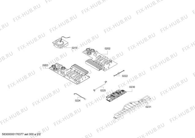 Взрыв-схема плиты (духовки) Neff T45T48X2 IH6.1 - CombiInduction - Схема узла 02