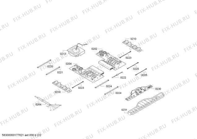 Схема №1 T93I55N2MK IH6.1 - Flex с изображением Стеклокерамика для электропечи Bosch 00771051