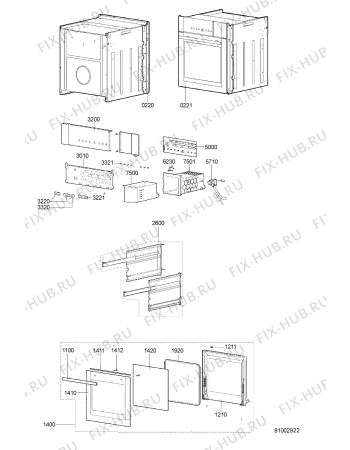 Схема №3 STH 8560 IN с изображением Ось для плиты (духовки) Whirlpool 480121101219