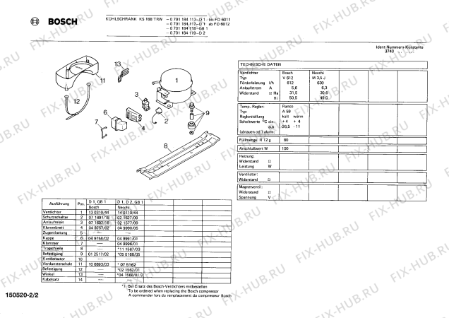 Взрыв-схема холодильника Bosch 0701184113 KS188TRW - Схема узла 02