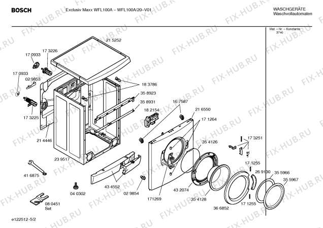 Схема №4 WFL100A Exclusiv Maxx WFL 100A с изображением Инструкция по установке и эксплуатации для стиральной машины Bosch 00587680