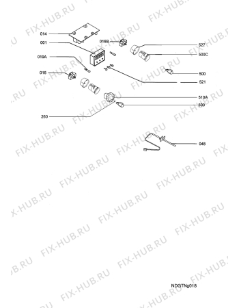 Взрыв-схема плиты (духовки) Juno Electrolux JEB26321E  R05 - Схема узла Functional parts