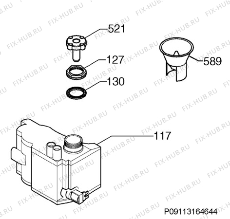 Взрыв-схема посудомоечной машины Electrolux ESF6515LOX - Схема узла Water softener 066