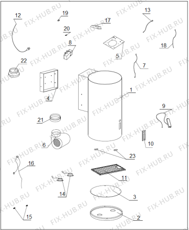 Схема №1 DR4446X (363719, HO750) с изображением Крышка для вытяжки Gorenje 402484