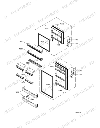 Схема №3 WTMS 640 IX с изображением Дверка для холодильной камеры Whirlpool 482000004311
