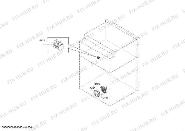Схема №4 MHS133BR0B с изображением Переключатель для электропечи Bosch 10006705