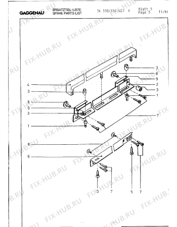 Схема №5 IK331027 с изображением Корпус для холодильника Bosch 00099587