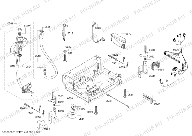 Схема №2 SMI50E25EP с изображением Модуль управления для посудомойки Bosch 00653567