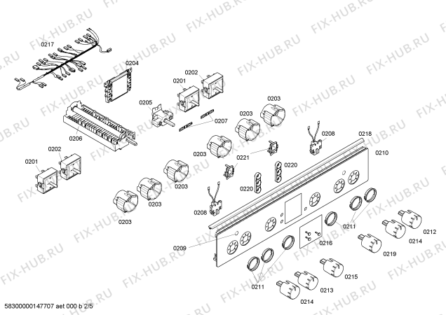 Взрыв-схема плиты (духовки) Bosch HCE644120R - Схема узла 02