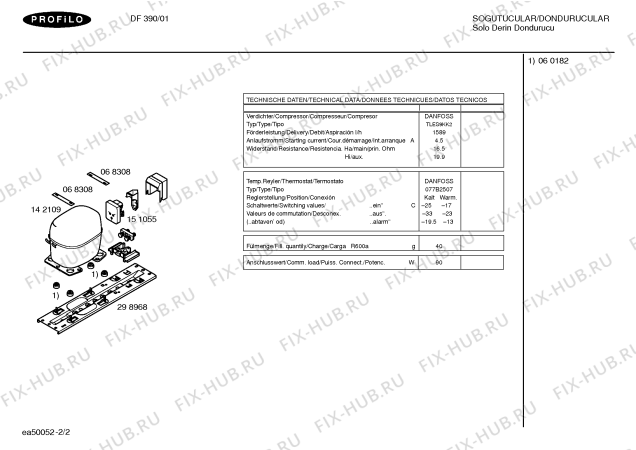 Взрыв-схема тостера (фритюрницы) Profilo DF390 - Схема узла 02