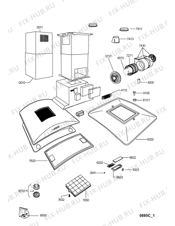 Схема №1 208302904402 AME314 с изображением Электромотор для вентиляции Whirlpool 480122101357