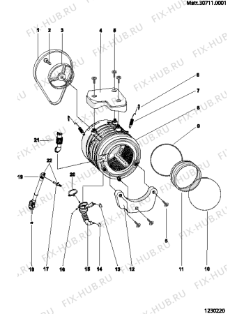 Схема №2 WIXL105EX (F030586) с изображением Инструкция по обслуживанию для стиральной машины Indesit C00099299