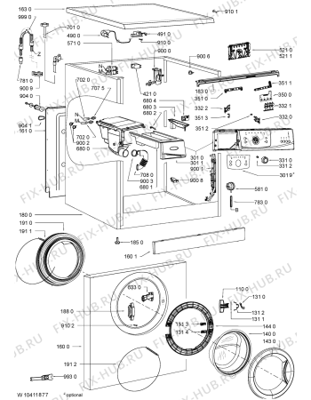 Схема №1 AWO/D 7728 с изображением Микромодуль для стиралки Whirlpool 481074291306