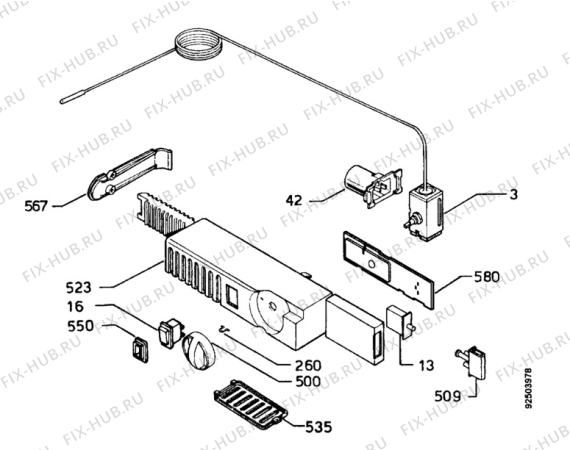 Взрыв-схема холодильника Juno JKG8493 - Схема узла Refrigerator electrical equipment