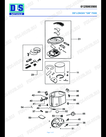 Схема №1 F 600 с изображением Переключатель для тостера (фритюрницы) DELONGHI EH1008