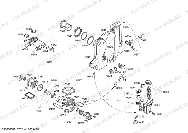 Схема №2 SKT5108SK с изображением Панель управления для посудомойки Bosch 00445589