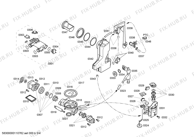 Схема №2 SKT5118EU с изображением Кнопка для посудомойки Bosch 00606585