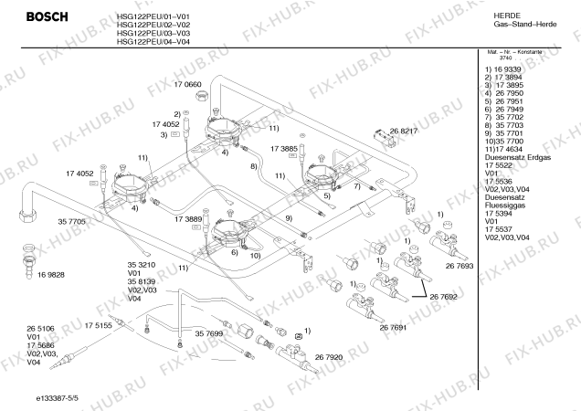 Схема №2 HSG132PPP с изображением Уголок для духового шкафа Bosch 00175160