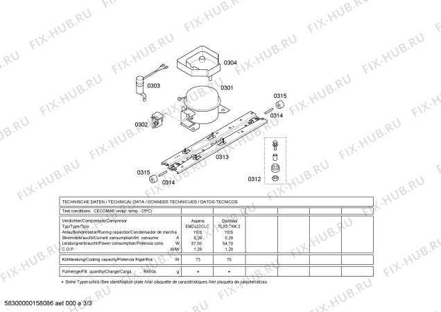 Схема №3 3FCP1669 с изображением Крышка для холодильника Bosch 00613571