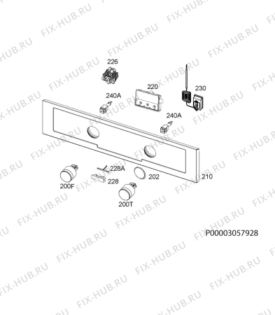 Взрыв-схема плиты (духовки) Electrolux EOB5440AOK - Схема узла Command panel 037