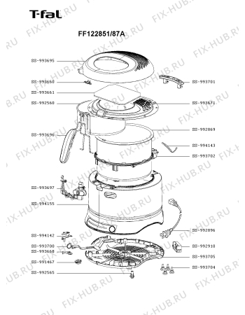 Схема №1 FF122851/87A с изображением Предохранитель для электрофритюрницы Seb SS-994143