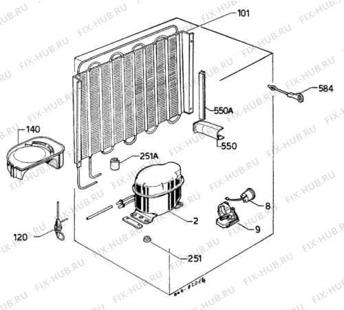 Взрыв-схема холодильника Unknown KX163-3FF - Схема узла C10 Cold, users manual