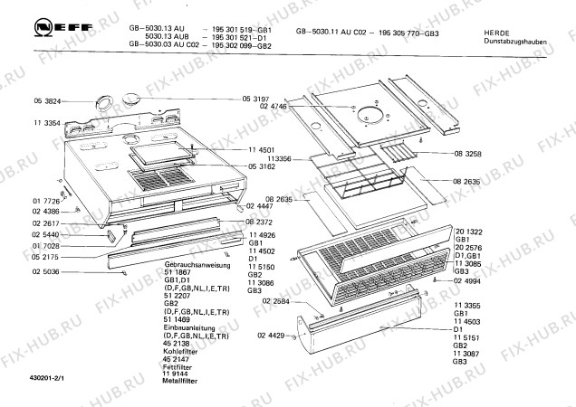 Схема №2 195304019 GB-5030.11NAU с изображением Рамка для вентиляции Bosch 00201322