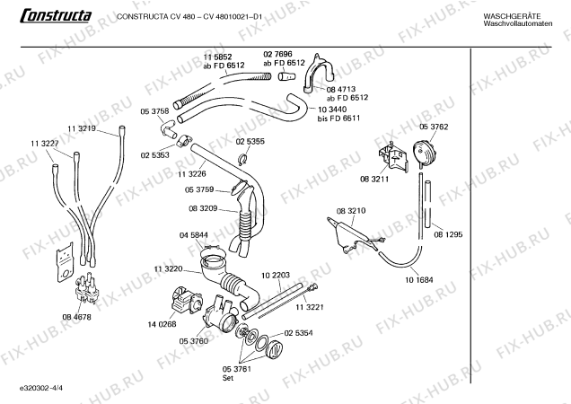 Взрыв-схема стиральной машины Constructa CV48010021 CV480 - Схема узла 04